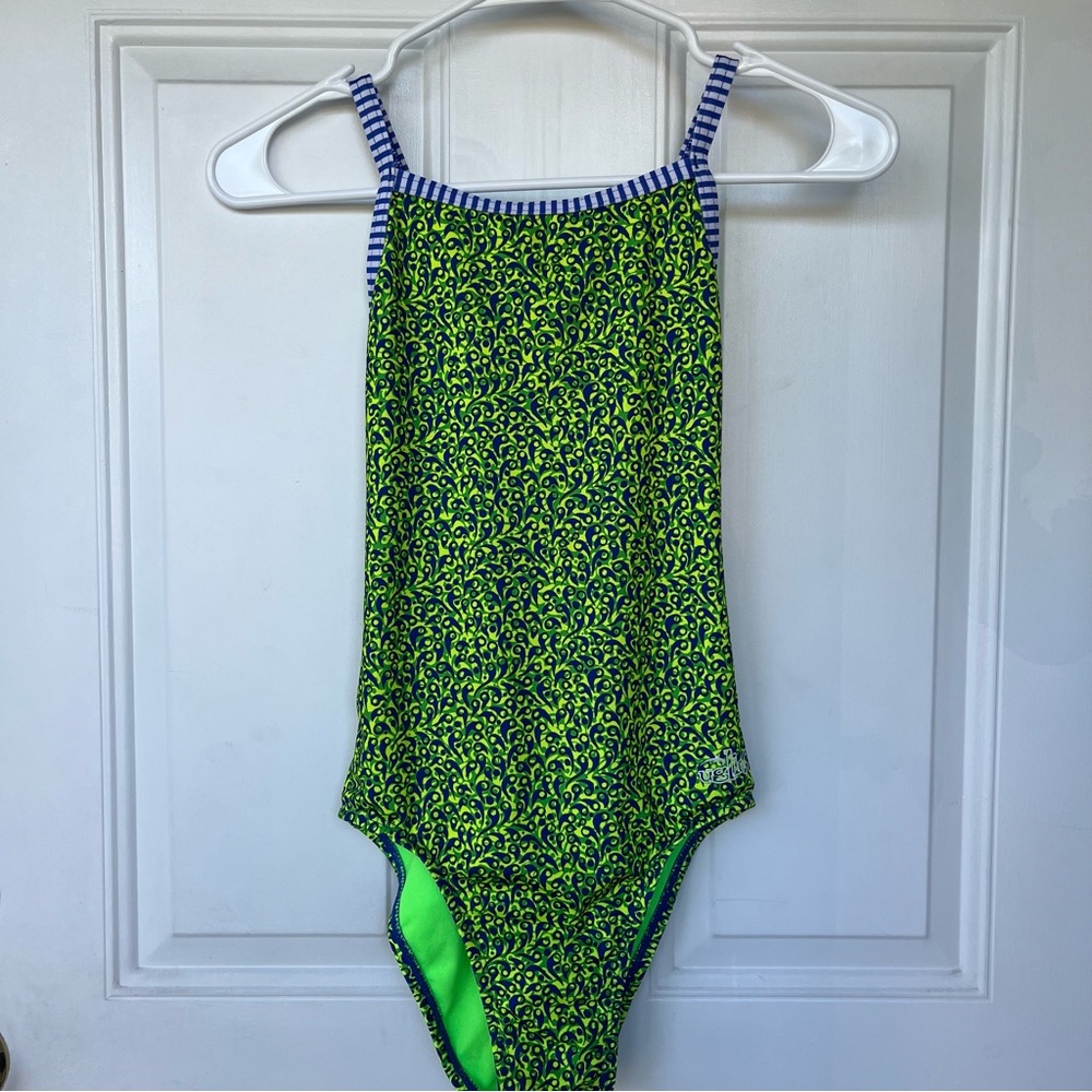 •Dolfin• Girls Uglies One Piece Abstract Print Swimsuit - Size 16